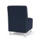 Lesro Siena Lounge Reception Armless Guest Chair, Brushed Steel, RF Blueberry Upholstery SN1102 - alternate 3